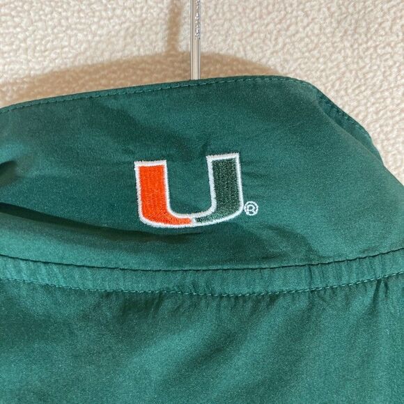 Vintage Nike Miami Hurricanes Zip Up Track Jacket Women Medium Windbreaker FLAW - Picture 13 of 16